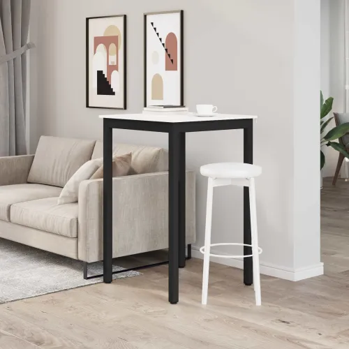 Stol za bar Bijelo 70 x 70 x 105 cm Čvrsto borovo drvo - Bijelo 70 x 70 x 105 cm Cijena