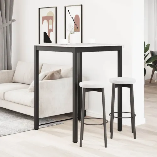 Stol za bar Bijelo 80 x 80 x 105 cm Čvrsto borovo drvo - Bijelo 80 x 80 x 105 cm Cijena