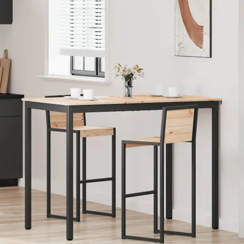 Stol za bar 140 x 80 x 105 cm Čvrsto borovo drvo Prirodna - Prirodna 140 x 80 x 105 cm Cijena