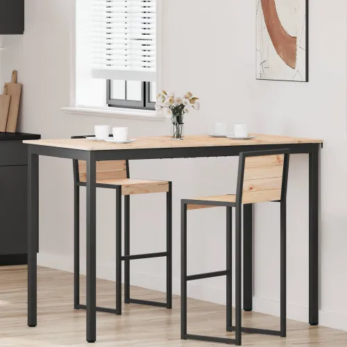 Stol za bar 150 x 80 x 105 cm Čvrsto borovo drvo Prirodna - Prirodna 150 x 80 x 105 cm Cijena