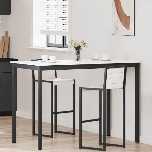 Stol za bar Bijelo 150 x 80 x 105 cm Čvrsto borovo drvo - Bijelo 150 x 80 x 105 cm Cijena