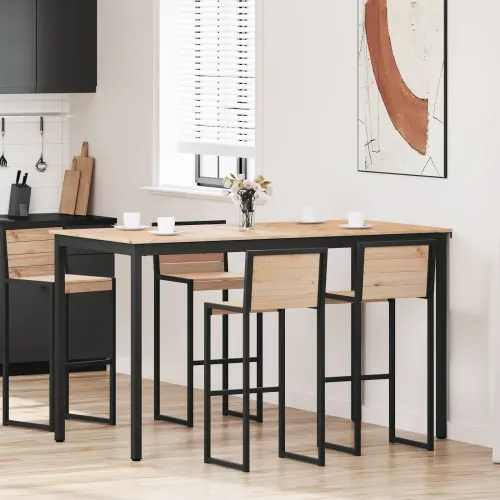 Stol za bar 180 x 90 x 105 cm Čvrsto borovo drvo Prirodna - Prirodna 180 x 90 x 105 cm Cijena