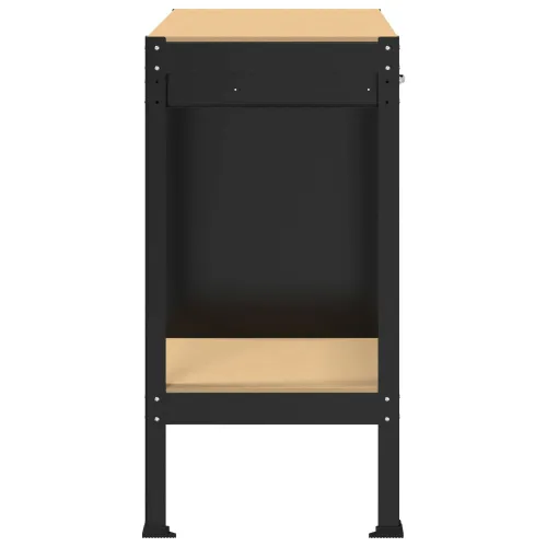 Radna klupa Crna 90 x 49 x 91 cm Projektirano drvo i metal - 90 cm with drawer Cijena
