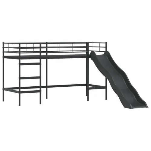 Krevet na kat za djecu s zavjesama Crna i Plava 90 x 190 cm - Crna i plava 90 x 190 cm Cijena
