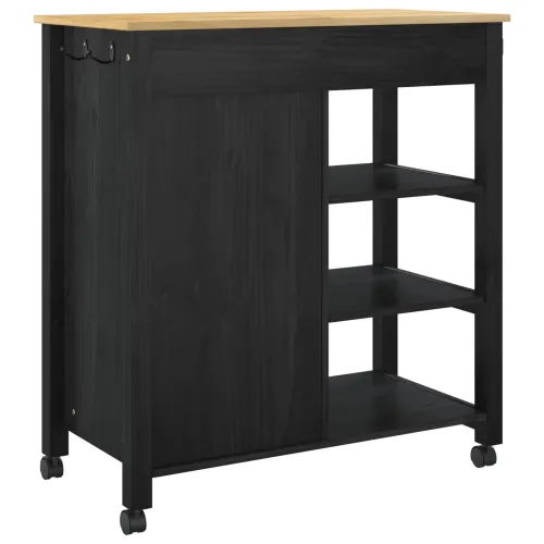 Kuhinjski kolica MONZA Crna 84 x 40 x 88,5 cm - Crna Cijena