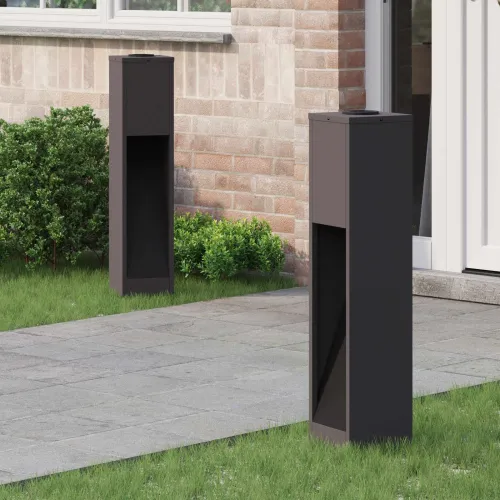 Solarna LED svjetiljka za stazu 2 kom. Topla bijela - 18 x 18 x 80 cm Crna Cijena