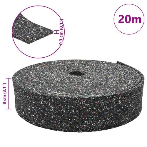 Gumena granulatna ploča Crna 2000 x 8 x 0,3 cm Guma - 20000 x 80 x 3 mm Cijena