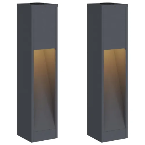 Solarna LED svjetiljka za stazu 2 kom. Topla bijela - 18 x 18 x 80 cm Antracit Cijena