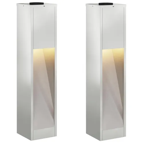 Solarna LED svjetiljka za stazu 2 kom. Topla bijela - 18 x 18 x 80 cm Galvanizirani čelik Cijena
