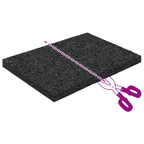 Gumenasti granulatni vanjski pod Crna 6 x 9 x 0,6 cm Guma - 60 x 90 x 6 mm 100 Cijena
