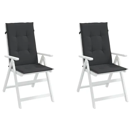 Jastuci za vrtne stolice 2 kom crni 120 x 50 x 3 cm od tkanine - Crna 120 x 50 x 3 cm 2 Cijena