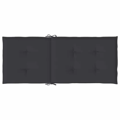 Jastuci za vrtne stolice 2 kom crni 120 x 50 x 3 cm od tkanine - Crna 120 x 50 x 3 cm 2 Cijena
