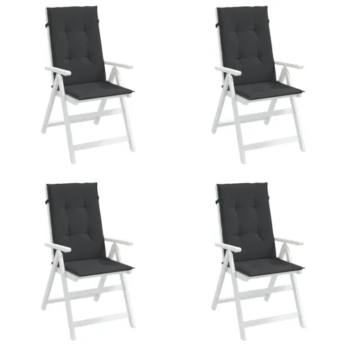Jastuci za vrtne stolice 4 kom crni 120 x 50 x 3 cm od tkanine - Crna 120 x 50 x 3 cm 4 Cijena