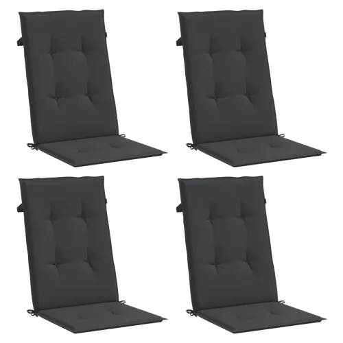 Jastuci za vrtne stolice 4 kom crni 120 x 50 x 3 cm od tkanine - Crna 120 x 50 x 3 cm 4 Cijena