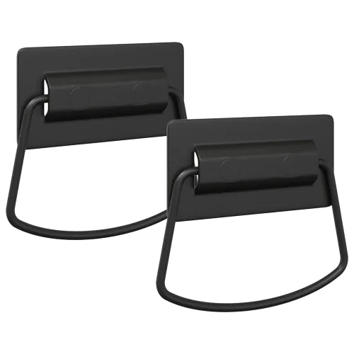 Ručke za ormariće 2 kom. Crna 85 x 45 mm Metal - Crna 2 kom Cijena