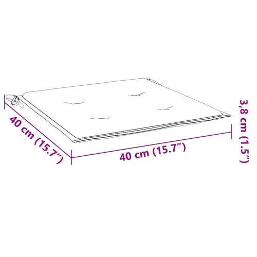 Jastuci za vrtne stolice 4 kom zeleni 40 x 40 x 3 cm od tkanine - Zelena 40 x 40 x 3 cm 4 Cijena