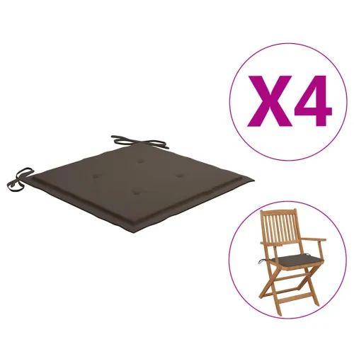 Jastuci za vrtne stolice 4 kom smeđesivi 40x40x3 cm od tkanine - Sivosmeđa 40 x 40 x 3 cm 4 Cijena