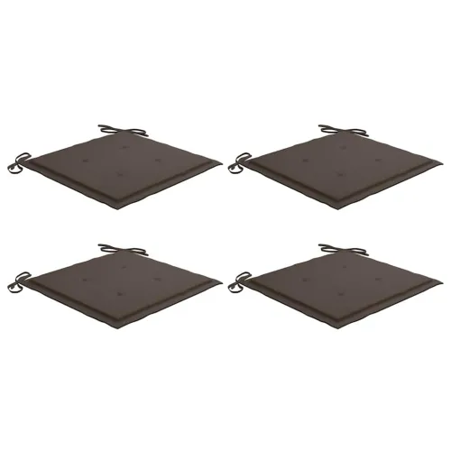 Jastuci za vrtne stolice 4 kom smeđesivi 40x40x3 cm od tkanine - Sivosmeđa 40 x 40 x 3 cm 4 Cijena