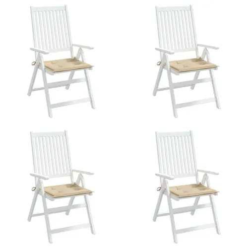 Jastuci za vrtne stolice 4 kom bež 40x40x3 cm od tkanine - Bež 40 x 40 x 3 cm 4 Cijena
