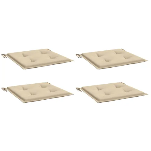 Jastuci za vrtne stolice 4 kom bež 40x40x3 cm od tkanine - Bež 40 x 40 x 3 cm 4 Cijena