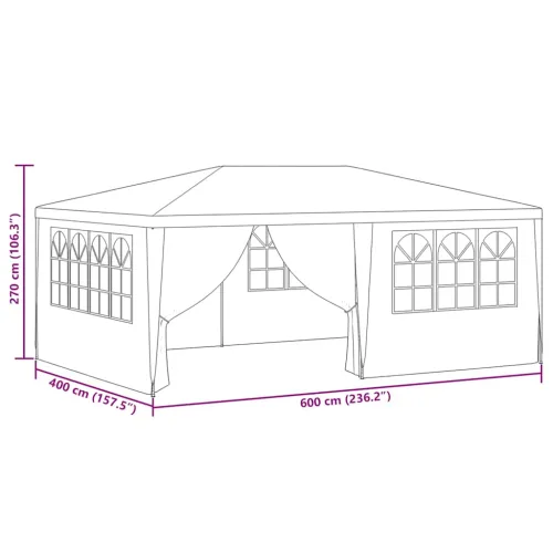 Profesionalni šator za svadbe - šator za zabave 4 x 6 m bijeli 90 g/m² - Bijela 4 x 6 m Cijena