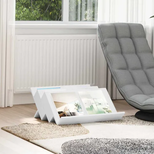 Polica za časopise Bijelo 65 x 53 x 28,5 cm Konstruirano drvo - Bijelo 65 x 53 x 28,5 cm Cijena