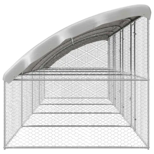 Kućica za pse 4 kom. Srebrno 8 x 2 x 2 m Pocinčani čelik - 800 x 230 cm s 4 vrata Cijena
