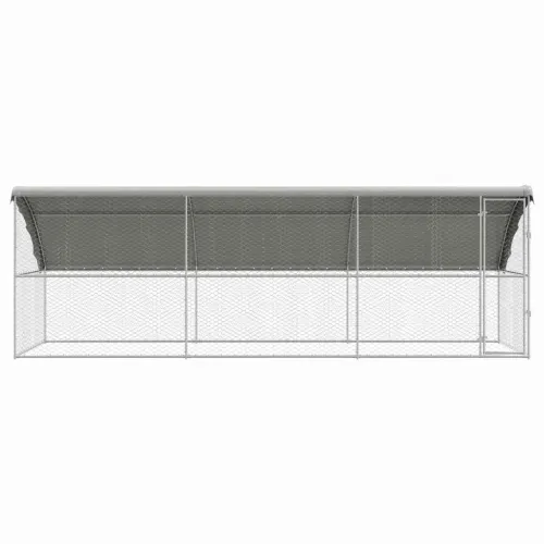 Kućica za pse 3 kom. Srebrno 6 x 2 x 2 m Pocinčani čelik - 600 cm S 1 vratima Cijena