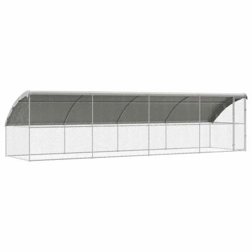 Kućica za pse 4 kom. Srebrno 8 x 2 x 2 m Pocinčani čelik - 800 x 230 cm S 1 vratima Cijena