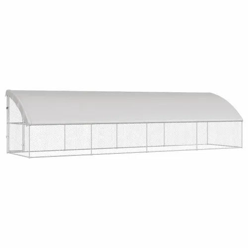 Kućica za pse 4 kom. Srebrno 8 x 2 x 2 m Pocinčani čelik - 800 x 230 cm S 1 vratima Cijena