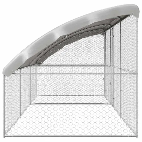 Kućica za pse 3 kom. Srebrno 6 x 2 x 2 m Pocinčani čelik - 600 cm S 2 vrata Cijena