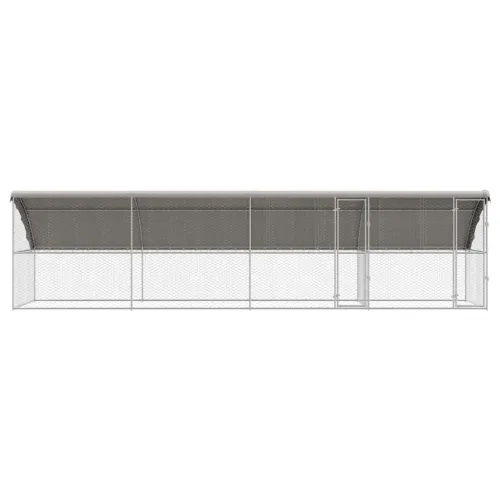 Kućica za pse 4 kom. Srebrno 8 x 2 x 2 m Pocinčani čelik - 800 x 230 cm S 2 vrata Cijena