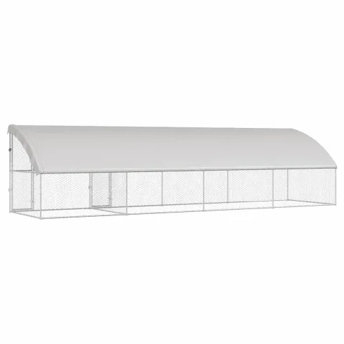 Kućica za pse 4 kom. Srebrno 8 x 2 x 2 m Pocinčani čelik - 800 x 230 cm S 2 vrata Cijena