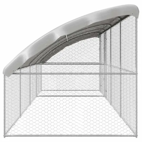 Kućica za pse 4 kom. Srebrno 8 x 2 x 2 m Pocinčani čelik - 800 x 230 cm S 2 vrata Cijena