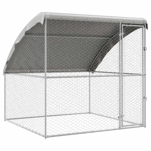 Kućica za pse Srebrno 2 x 2 x 2 m Pocinčani čelik - 200 cm S 1 vratima Cijena