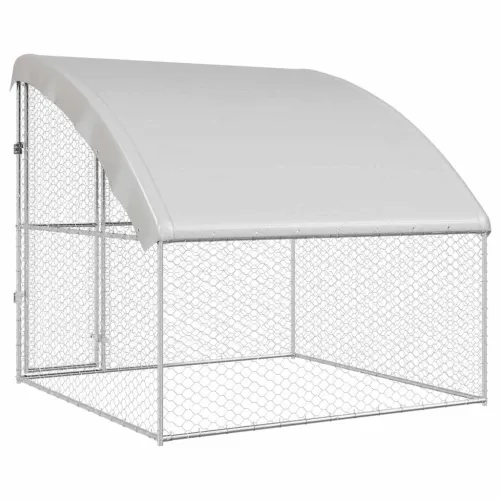 Kućica za pse Srebrno 2 x 2 x 2 m Pocinčani čelik - 200 cm S 1 vratima Cijena