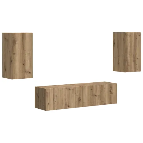 Set TV komoda 4 kom. Umjetnički hrast Konstruirano drvo - hrast artisan Cijena