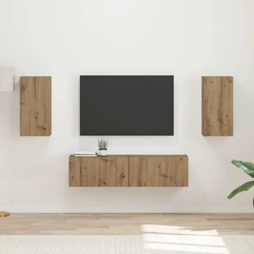 Set TV komoda 4 kom. Umjetnički hrast Konstruirano drvo - hrast artisan Cijena