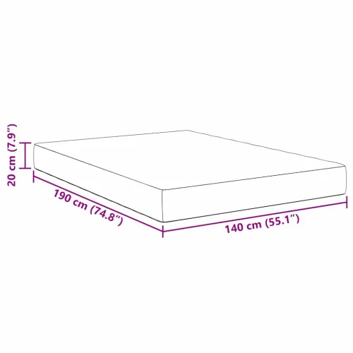 Madrac s madracem Krema 140 x 190 cm tkanina - Krema 140 x 190 cm Cijena