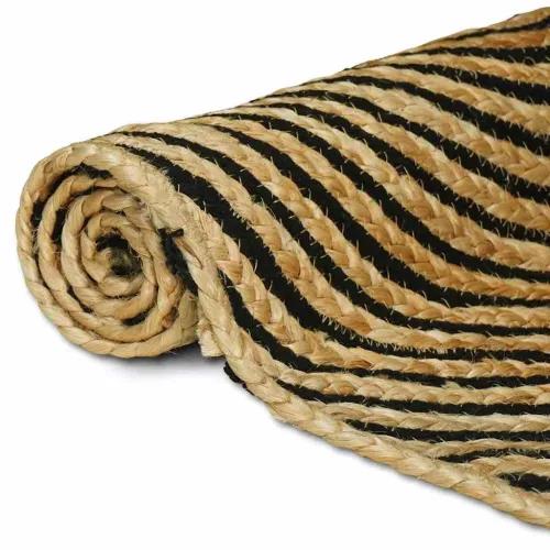 Tepih za područje Crna 120 x 120 cm Juta - Crna 120 x 120 cm Cijena