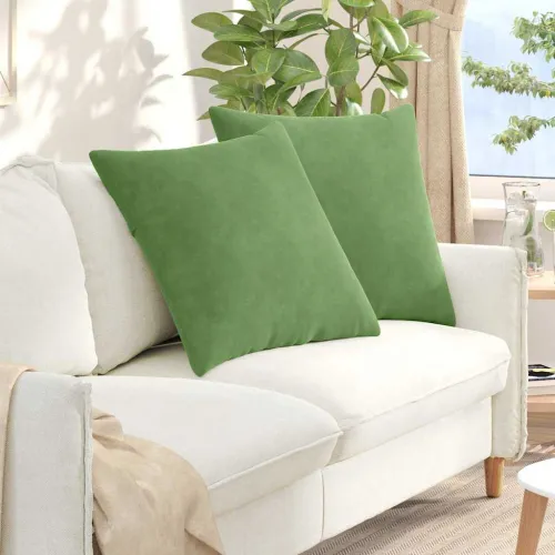Jastučići za sofu 2 pcs Svijetlo zelena 80 x 80 cm - Svijetlo zelena 80 x 80 cm Cijena