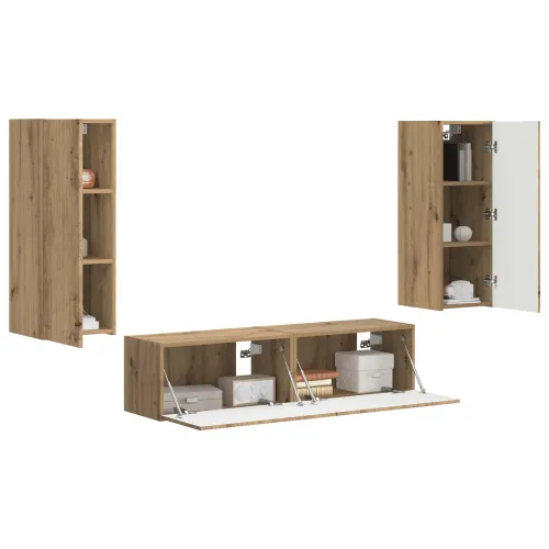 Set TV komoda 2 kom. Umjetnički hrast Konstruirano drvo - hrast artisan Cijena