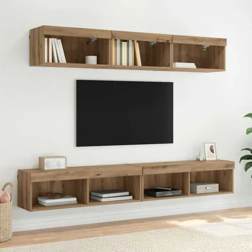 Set TV komoda 2 kom. Umjetnički hrast Konstruirano drvo - hrast artisan 100 cm 2 Cijena