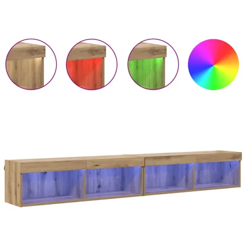 Set TV komoda 2 kom. Umjetnički hrast Konstruirano drvo - hrast artisan 100 cm 2 Cijena