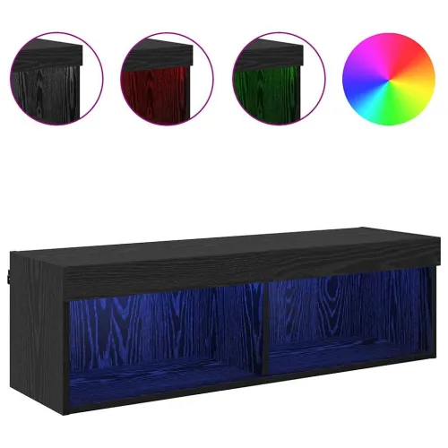TV zidni ormar 100 x 30 x 30 cm Crni hrast Konstruirano drvo - Crni hrast 100 cm 1 Cijena