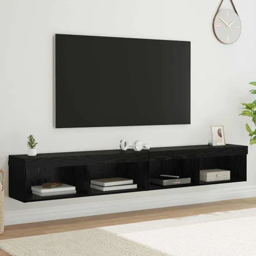 Set TV komoda 2 kom. Crni hrast Konstruirano drvo - Crni hrast 100 cm 2 Cijena