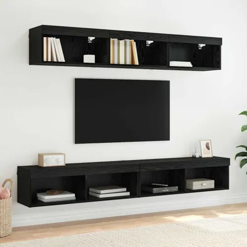 Set TV komoda 2 kom. Crni hrast Konstruirano drvo - Crni hrast 100 cm 2 Cijena