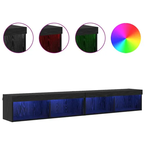 Set TV komoda 2 kom. Crni hrast Konstruirano drvo - Crni hrast 100 cm 2 Cijena