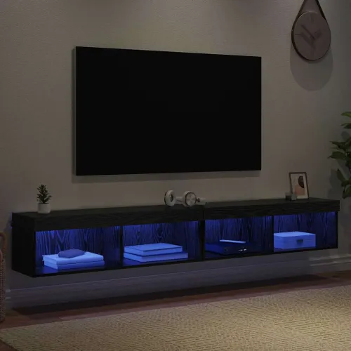Set TV komoda 2 kom. Crni hrast Konstruirano drvo - Crni hrast 100 cm 2 Cijena