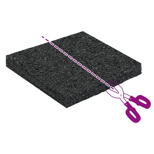 Gumenasti granulatni vanjski pod Crna 9 x 9 x 0,8 cm Guma - 90 x 90 x 8 mm 100 Cijena